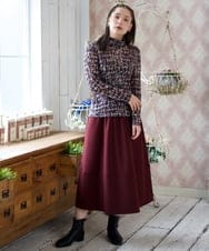 NGKAI70250 GIANNI LO GIUDICE(ジャンニ ロ ジュディチェ) [日本製]ウールガーゼ天竺千鳥プリントカットソー グリーン