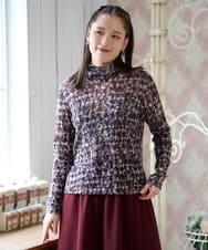 NGKAI70250 GIANNI LO GIUDICE(ジャンニ ロ ジュディチェ) [日本製]ウールガーゼ天竺千鳥プリントカットソー グリーン