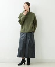 NGKAU70230 GIANNI LO GIUDICE(ジャンニ ロ ジュディチェ) ウールライクデザインプルオーバー カーキ