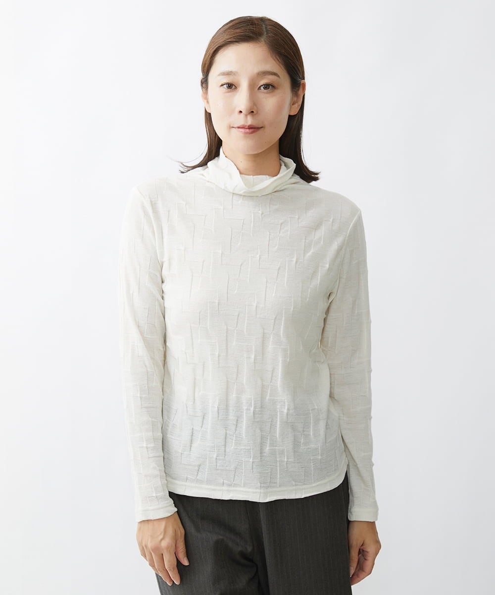 洗える・日本製]リンクス防縮ウールカットソー(カットソー・Tシャツ