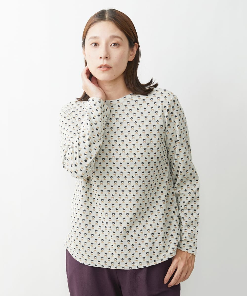 洗える]コンペイトウジャガードカットソー(カットソー・Tシャツ