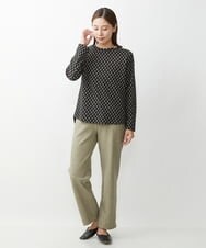 NGKAX47230 GIANNI LO GIUDICE(ジャンニ ロ ジュディチェ) [洗える]コンペイトウジャガードカットソー ブラック