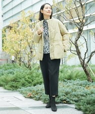 NGKCA01250 GIANNI LO GIUDICE(ジャンニ ロ ジュディチェ) [洗える・日本製]フロッキードットプリントカットソー ライトグレー