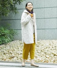 NGKCA04230 GIANNI LO GIUDICE(ジャンニ ロ ジュディチェ) [洗える・リバーシブル]千鳥プリントカットソー ベージュ