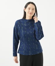 NGKCA10230 GIANNI LO GIUDICE(ジャンニ ロ ジュディチェ) [洗える・日本製]デニムドットプリントカットソー ネイビー