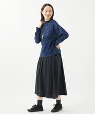 NGKCA10230 GIANNI LO GIUDICE(ジャンニ ロ ジュディチェ) [洗える・日本製]デニムドットプリントカットソー ネイビー
