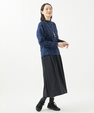 NGKCA10230 GIANNI LO GIUDICE(ジャンニ ロ ジュディチェ) [洗える・日本製]デニムドットプリントカットソー ネイビー