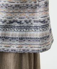 NGKCE50180 GIANNI LO GIUDICE(ジャンニ ロ ジュディチェ) [洗える・日本製]編地柄プリントカットソー ベージュ