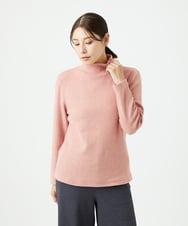 NGKCE52130 GIANNI LO GIUDICE(ジャンニ ロ ジュディチェ) [洗える・日本製]インターアクションウォームリブカットソー ピンク