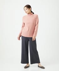 NGKCE52130 GIANNI LO GIUDICE(ジャンニ ロ ジュディチェ) [洗える・日本製]インターアクションウォームリブカットソー ピンク