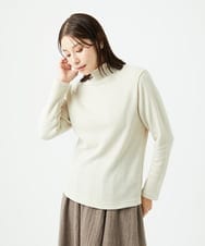 NGKCE52130 GIANNI LO GIUDICE(ジャンニ ロ ジュディチェ) [洗える・日本製]インターアクションウォームリブカットソー ベージュ