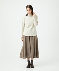 NGKCE52130 GIANNI LO GIUDICE(ジャンニ ロ ジュディチェ) [洗える・日本製]インターアクションウォームリブカットソー ベージュ