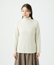 NGKCE52130 GIANNI LO GIUDICE(ジャンニ ロ ジュディチェ) [洗える・日本製]インターアクションウォームリブカットソー ベージュ