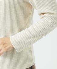 NGKCE52130 GIANNI LO GIUDICE(ジャンニ ロ ジュディチェ) [洗える・日本製]インターアクションウォームリブカットソー ベージュ