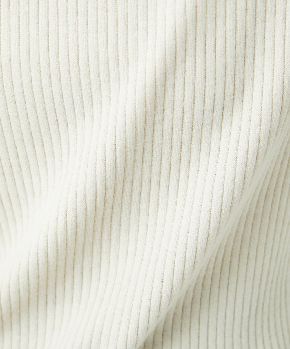 NGKCE52130 GIANNI LO GIUDICE(ジャンニ ロ ジュディチェ) [洗える・日本製]インターアクションウォームリブカットソー ベージュ