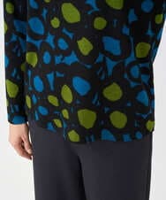 NGKCF51230 GIANNI LO GIUDICE(ジャンニ ロ ジュディチェ) [洗える・日本製]テンセルリバードットプリントカットソー ブルー