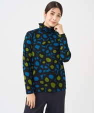 NGKCF51230 GIANNI LO GIUDICE(ジャンニ ロ ジュディチェ) [洗える・日本製]テンセルリバードットプリントカットソー ブルー