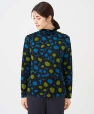 NGKCF51230 GIANNI LO GIUDICE(ジャンニ ロ ジュディチェ) [洗える・日本製]テンセルリバードットプリントカットソー ブルー