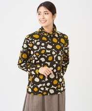 NGKCF51230 GIANNI LO GIUDICE(ジャンニ ロ ジュディチェ) [洗える・日本製]テンセルリバードットプリントカットソー ベージュ