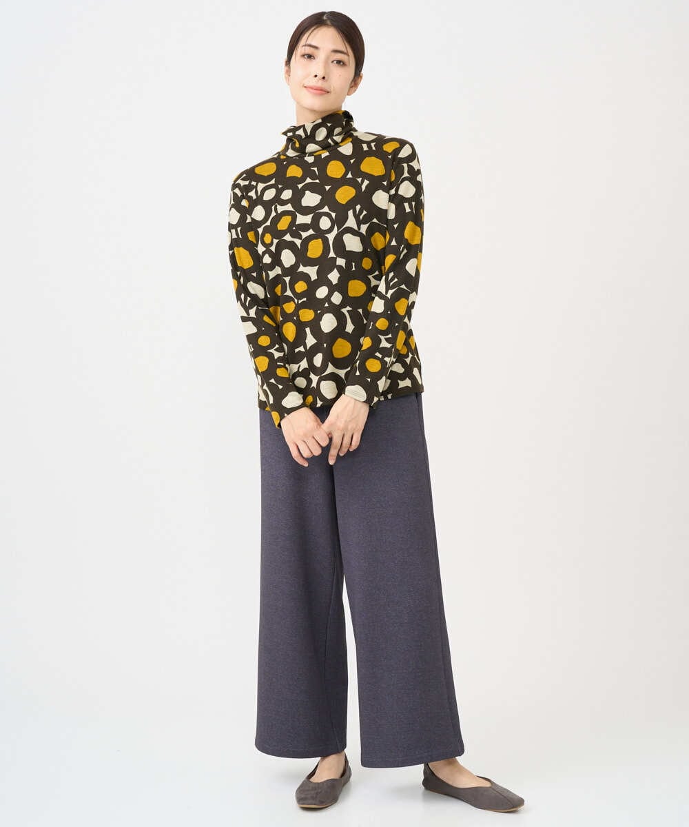 NGKCF51230 GIANNI LO GIUDICE(ジャンニ ロ ジュディチェ) [洗える・日本製]テンセルリバードットプリントカットソー ベージュ