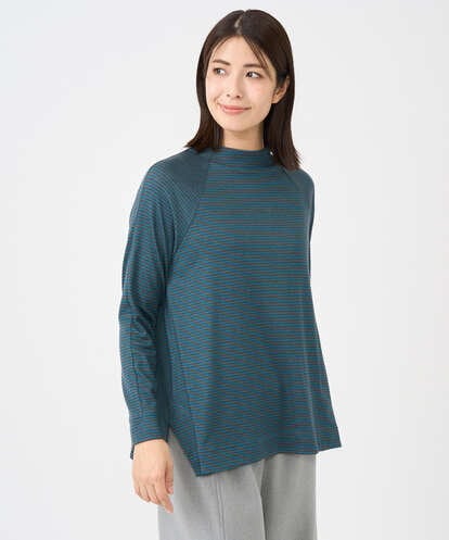 NGKCF63180 GIANNI LO GIUDICE [洗える・日本製]リヨセルミラノハーフボーダーカットソー