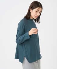 NGKCF63180 GIANNI LO GIUDICE(ジャンニ ロ ジュディチェ) [洗える・日本製]リヨセルミラノハーフボーダーカットソー ブルー