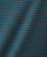 NGKCF63180 GIANNI LO GIUDICE(ジャンニ ロ ジュディチェ) [洗える・日本製]リヨセルミラノハーフボーダーカットソー ブルー