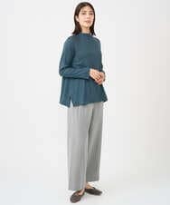 NGKCF63180 GIANNI LO GIUDICE(ジャンニ ロ ジュディチェ) [洗える・日本製]リヨセルミラノハーフボーダーカットソー ブルー