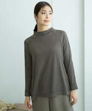 NGKCF63180 GIANNI LO GIUDICE(ジャンニ ロ ジュディチェ) [洗える・日本製]リヨセルミラノハーフボーダーカットソー ベージュ