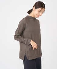 NGKCF63180 GIANNI LO GIUDICE(ジャンニ ロ ジュディチェ) [洗える・日本製]リヨセルミラノハーフボーダーカットソー ベージュ