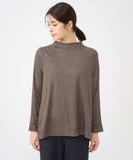 NGKCF63180 GIANNI LO GIUDICE(ジャンニ ロ ジュディチェ) [洗える・日本製]リヨセルミラノハーフボーダーカットソー ベージュ