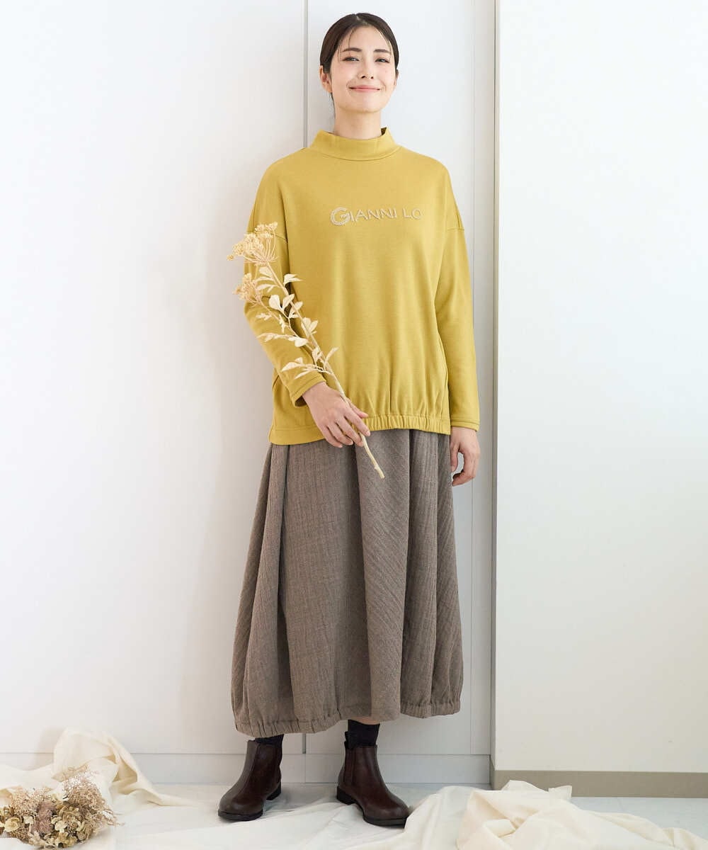 NGKCF64160 GIANNI LO GIUDICE(ジャンニ ロ ジュディチェ) [洗える・日本製]オプティマサーモポンチカットソー イエロー