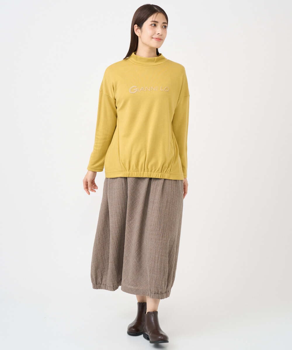 NGKCF64160 GIANNI LO GIUDICE(ジャンニ ロ ジュディチェ) [洗える・日本製]オプティマサーモポンチカットソー イエロー