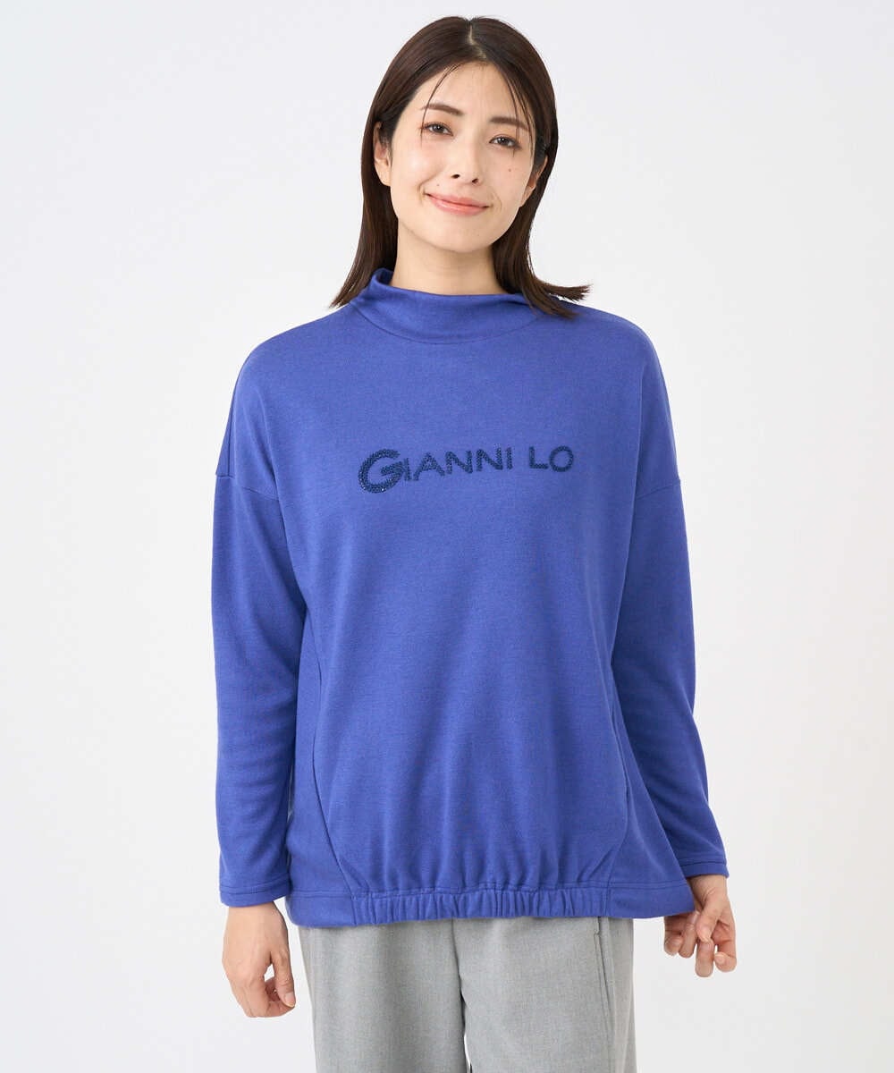 NGKCF64160 GIANNI LO GIUDICE(ジャンニ ロ ジュディチェ) [洗える・日本製]オプティマサーモポンチカットソー ブルー