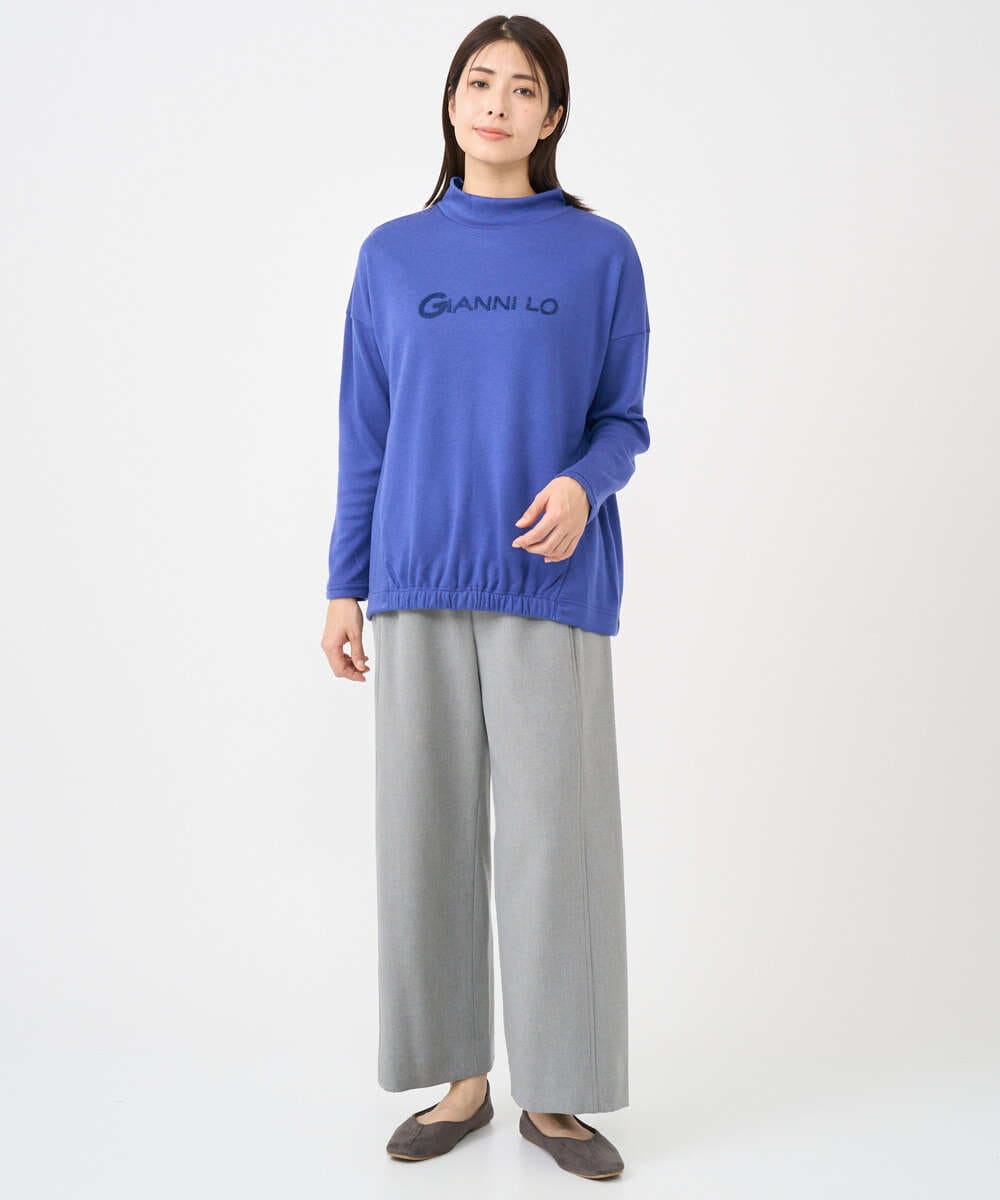 NGKCF64160 GIANNI LO GIUDICE(ジャンニ ロ ジュディチェ) [洗える・日本製]オプティマサーモポンチカットソー ブルー