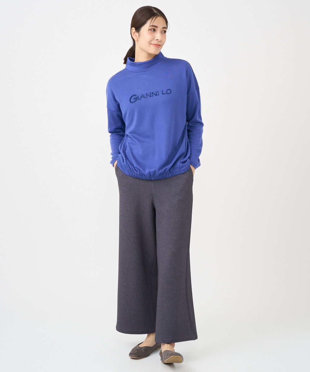 NGKCF64160 GIANNI LO GIUDICE(ジャンニ ロ ジュディチェ) [洗える・日本製]オプティマサーモポンチカットソー ブルー