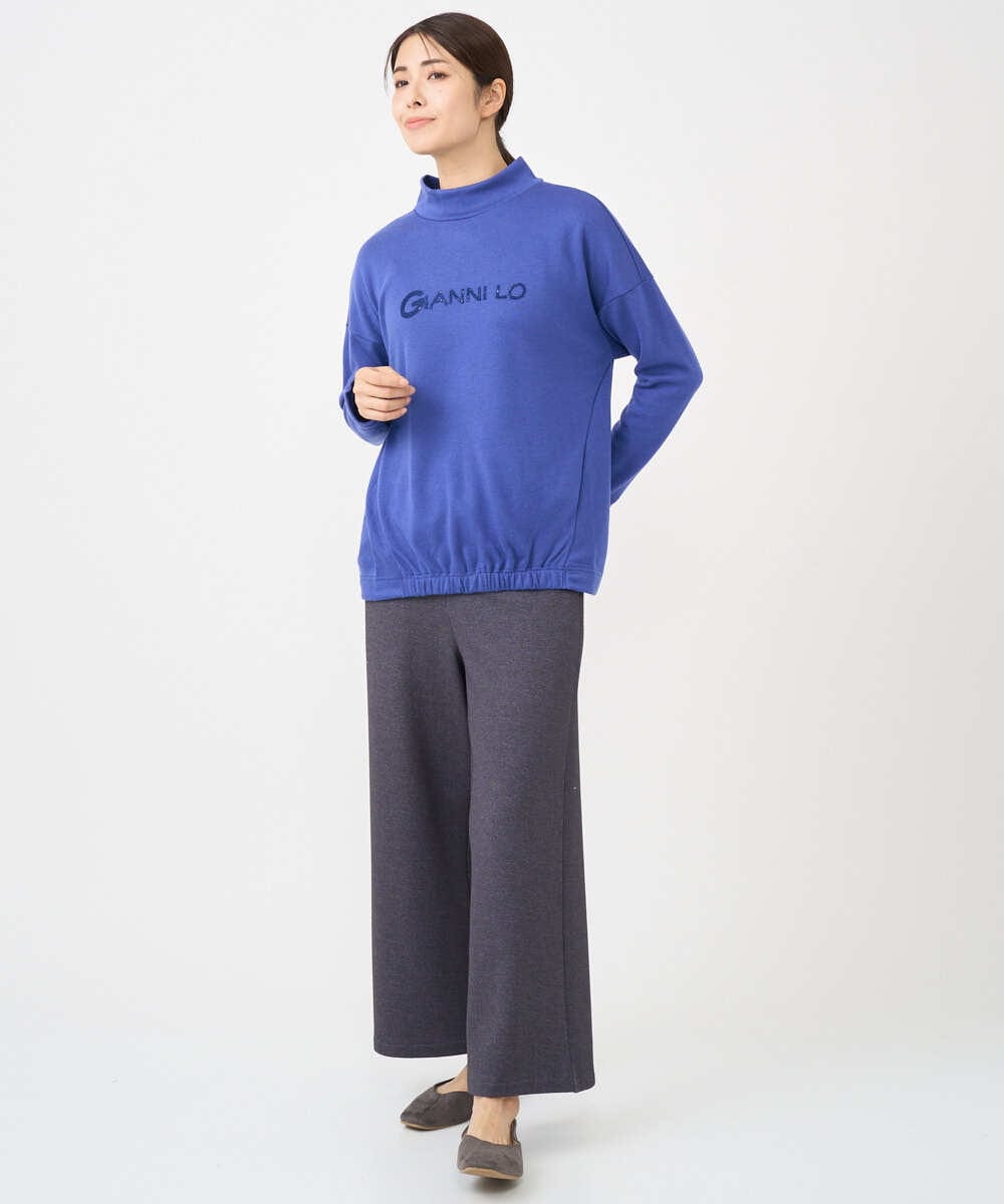 NGKCF64160 GIANNI LO GIUDICE(ジャンニ ロ ジュディチェ) [洗える・日本製]オプティマサーモポンチカットソー ブルー