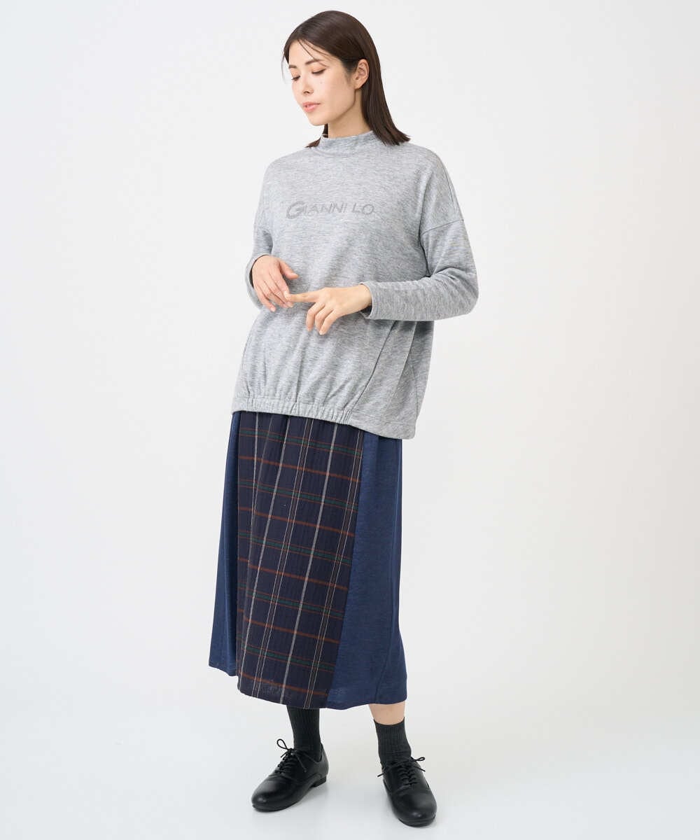 NGKCF64160 GIANNI LO GIUDICE(ジャンニ ロ ジュディチェ) [洗える・日本製]オプティマサーモポンチカットソー グレー