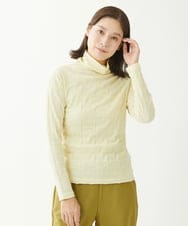 NGKCX31150 GIANNI LO GIUDICE(ジャンニ ロ ジュディチェ) [洗える・日本製]リンクス防縮ウールカットソー イエロー