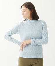 NGKCX31150 GIANNI LO GIUDICE(ジャンニ ロ ジュディチェ) [洗える・日本製]リンクス防縮ウールカットソー ライトブルー