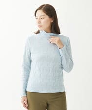 NGKCX31150 GIANNI LO GIUDICE(ジャンニ ロ ジュディチェ) [洗える・日本製]リンクス防縮ウールカットソー ライトブルー