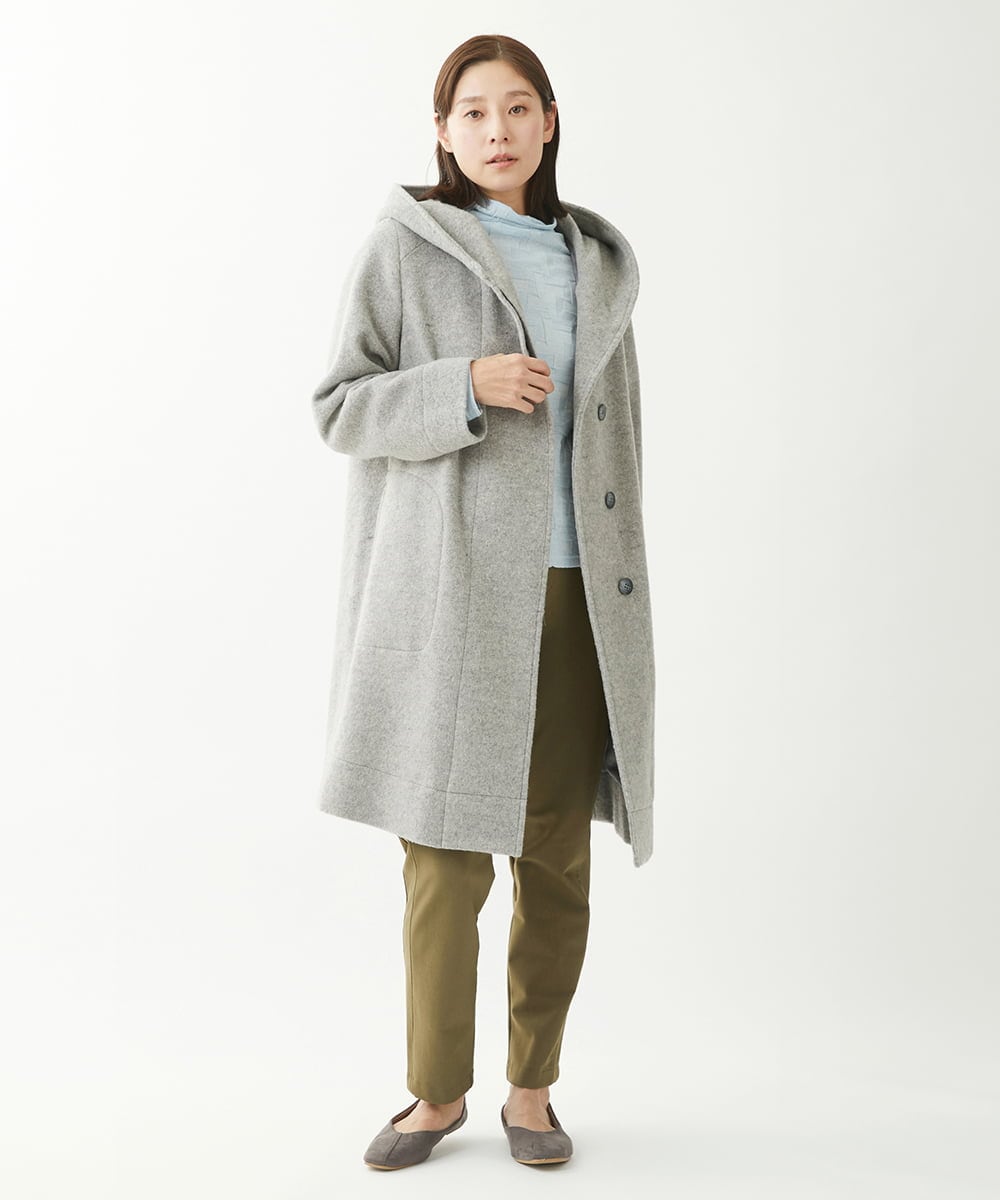 NGKCX31150 GIANNI LO GIUDICE(ジャンニ ロ ジュディチェ) [洗える・日本製]リンクス防縮ウールカットソー ライトブルー