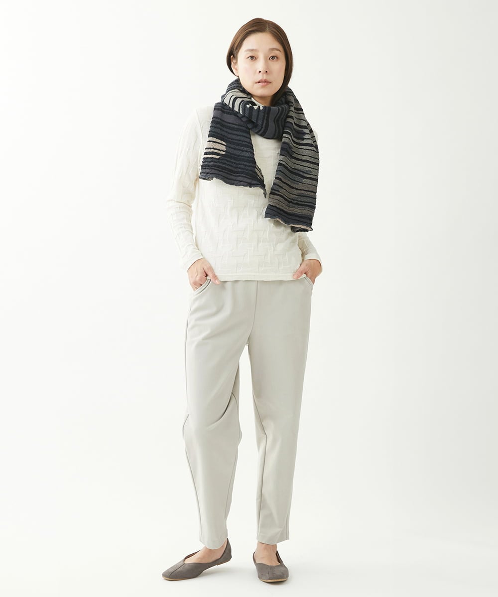 NGKCX31150 GIANNI LO GIUDICE(ジャンニ ロ ジュディチェ) [洗える・日本製]リンクス防縮ウールカットソー オフホワイト