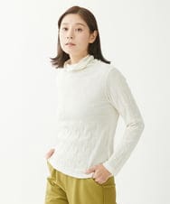 NGKCX31150 GIANNI LO GIUDICE(ジャンニ ロ ジュディチェ) [洗える・日本製]リンクス防縮ウールカットソー オフホワイト