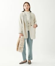 NGKCX31150 GIANNI LO GIUDICE(ジャンニ ロ ジュディチェ) [洗える・日本製]リンクス防縮ウールカットソー オフホワイト