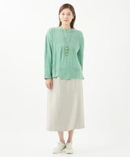 NGKEA20150 GIANNI LO GIUDICE(ジャンニ ロ ジュディチェ) [洗える・日本製]リンクスドットジャガードカットソー グリーン