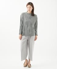NGKEA20150 GIANNI LO GIUDICE(ジャンニ ロ ジュディチェ) [洗える・日本製]リンクスドットジャガードカットソー ライトグレー
