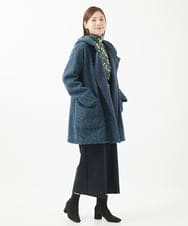 NGKEC21170 GIANNI LO GIUDICE(ジャンニ ロ ジュディチェ) [洗える・日本製]ウールガーゼ天竺ソフィアプリントカットソー ネイビー×イエロー