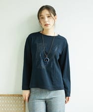 NGKED03200 GIANNI LO GIUDICE(ジャンニ ロ ジュディチェ) [日本製]ロゴカットソー ネイビー