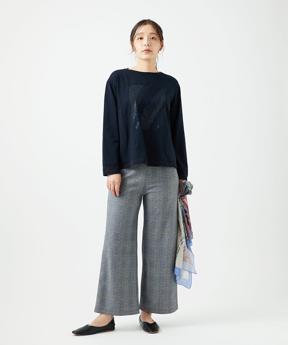 NGKED03200 GIANNI LO GIUDICE(ジャンニ ロ ジュディチェ) [日本製]ロゴカットソー ネイビー